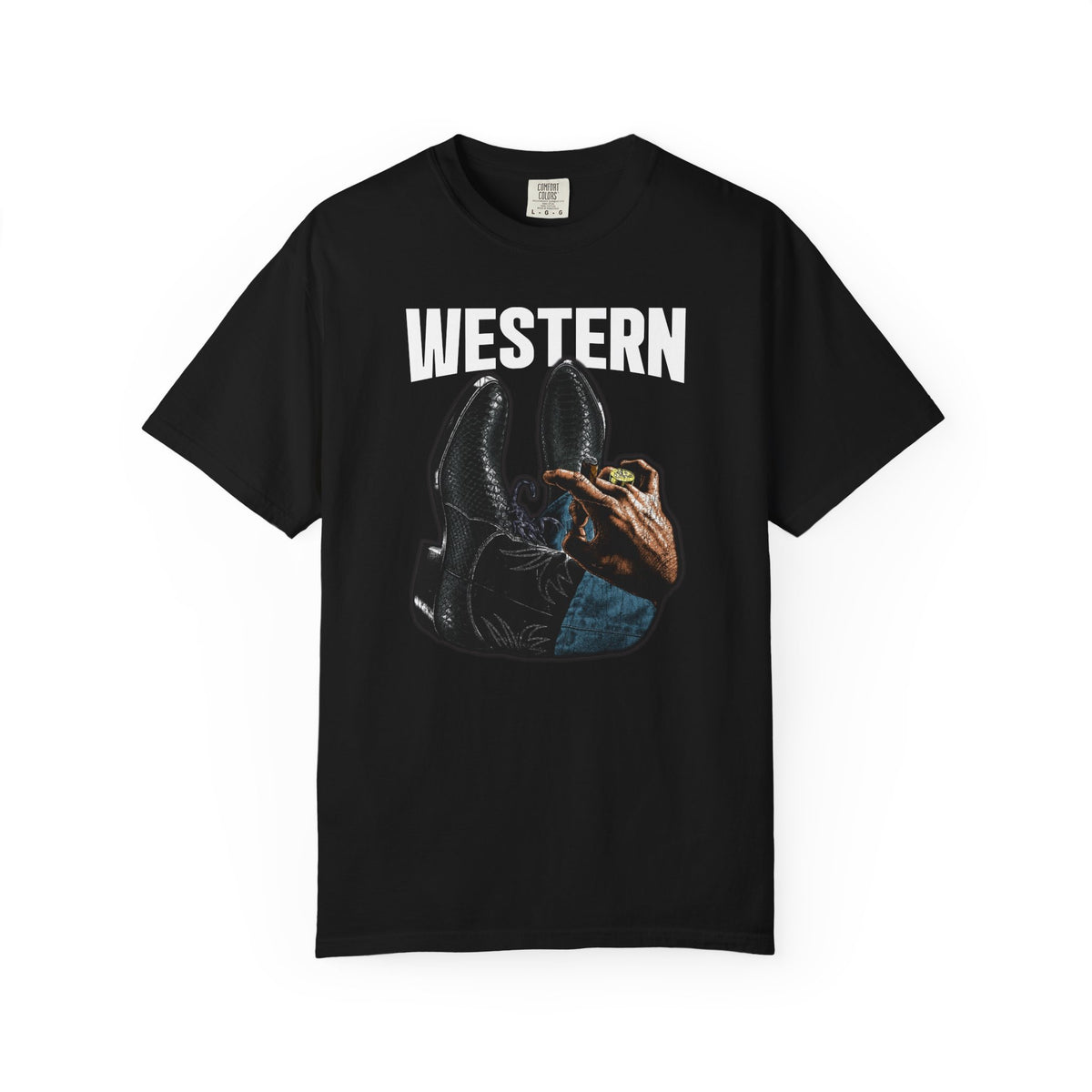 Western Alien Encounter T-Shirt — Vintage Sci‑Fi Cowboy Graphic Tee