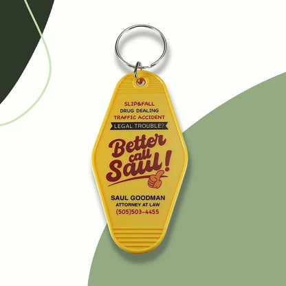 Breaking Bad Better Call Saul Goodman Keychain LWYRUP License Plate Keyring Vintage TV Series Peripheral Pendant