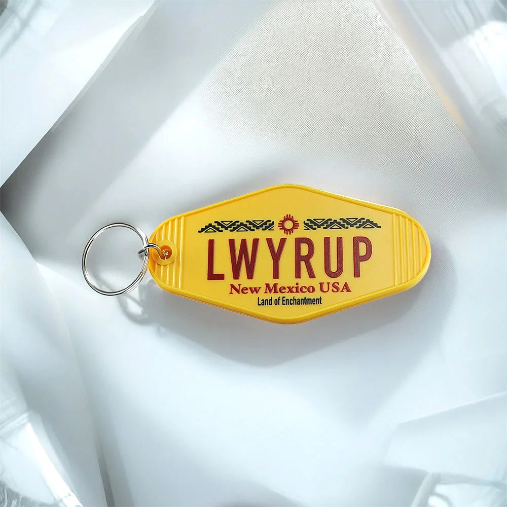Breaking Bad Better Call Saul Goodman Keychain LWYRUP License Plate Keyring Vintage TV Series Peripheral Pendant