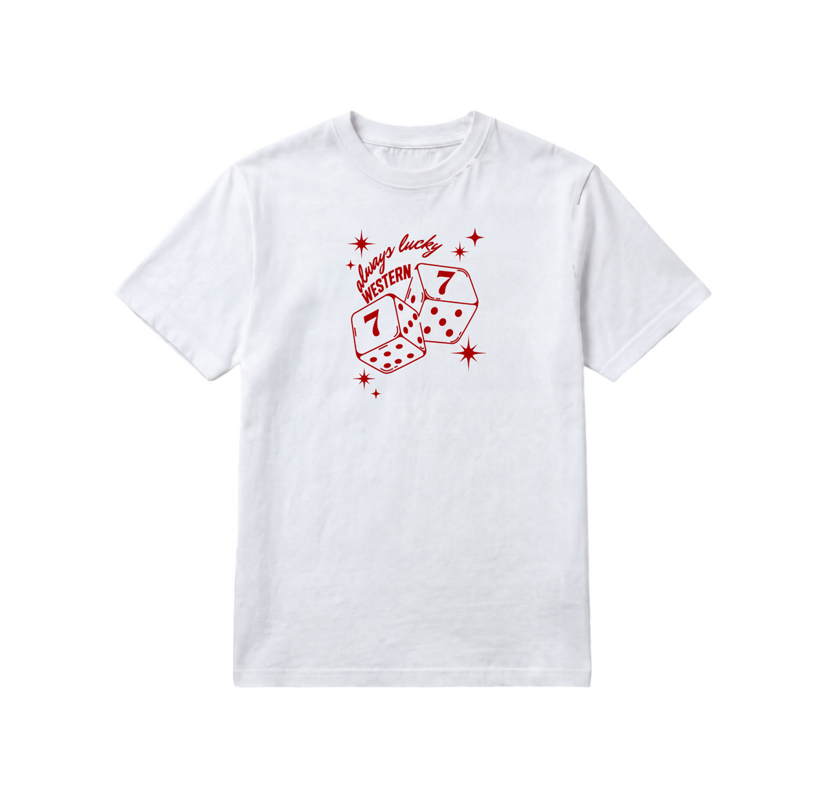 Always Lucky Western T-Shirt — White