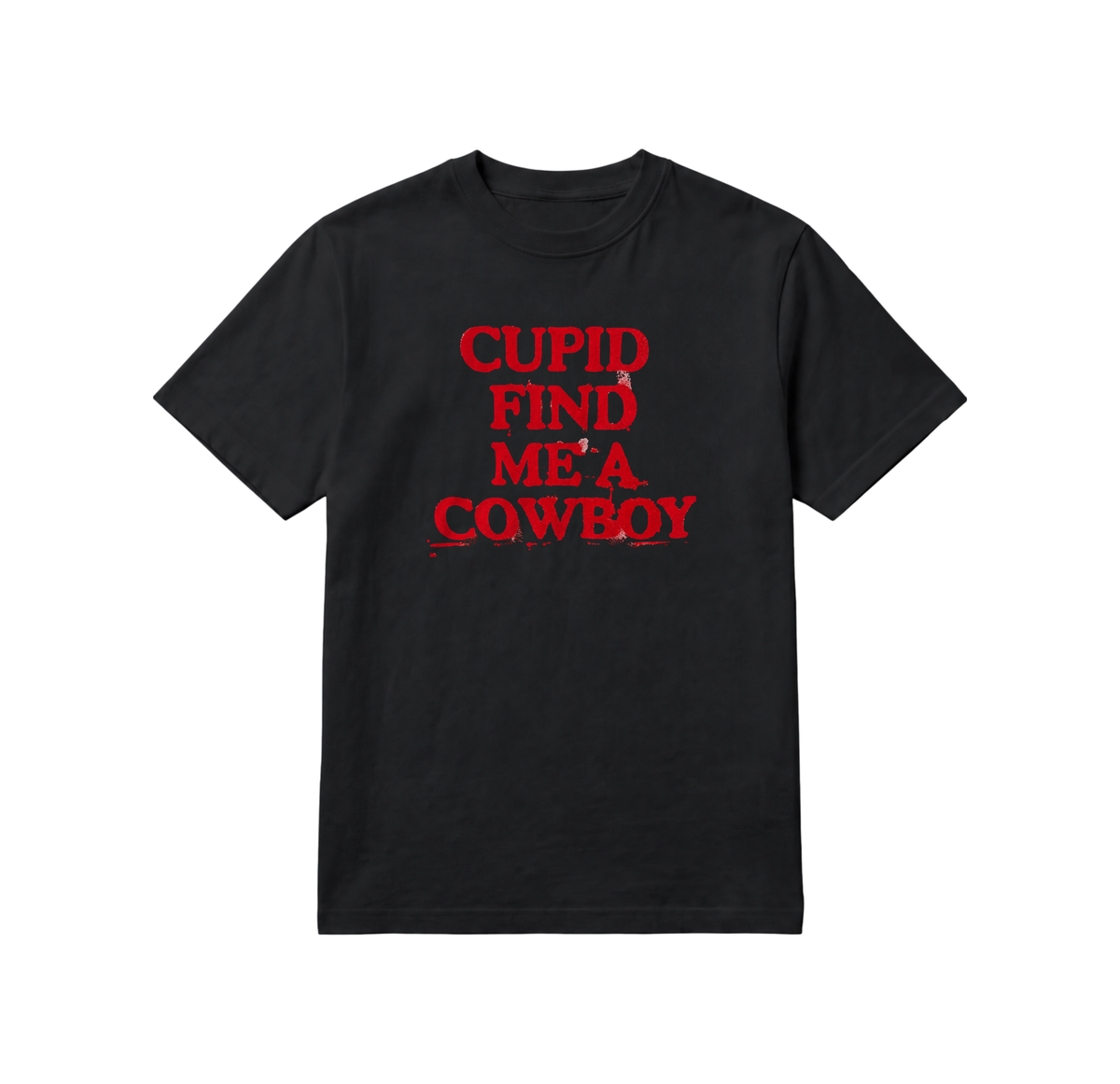 Cupid Find Me a Cowboy T-Shirt — Black