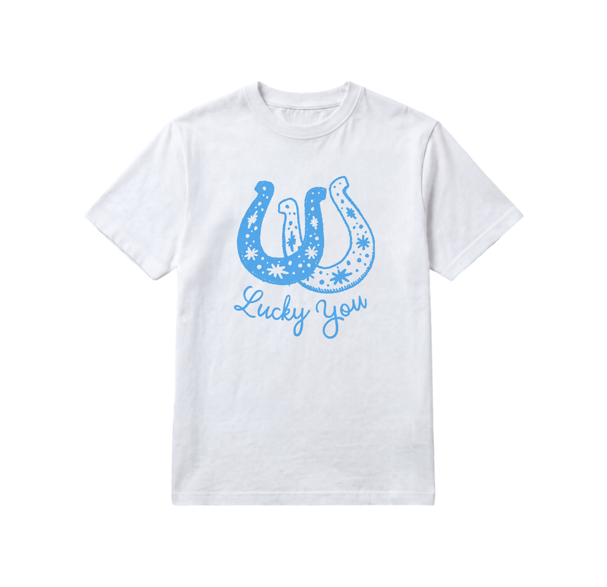Lucky You Horseshoe T-Shirt — White