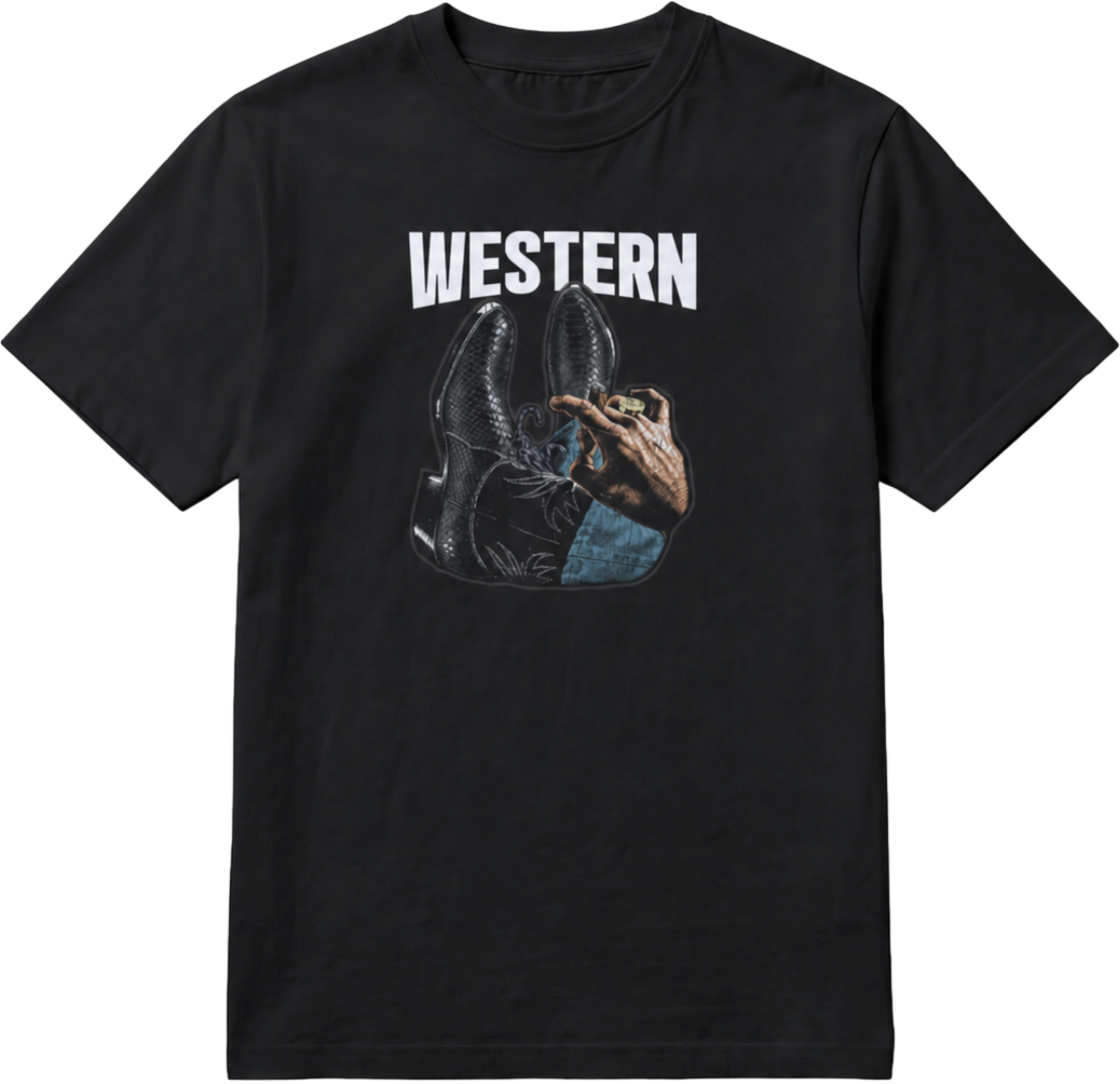 Western Boots T-Shirt — Vintage Cowboy Graphic Tee