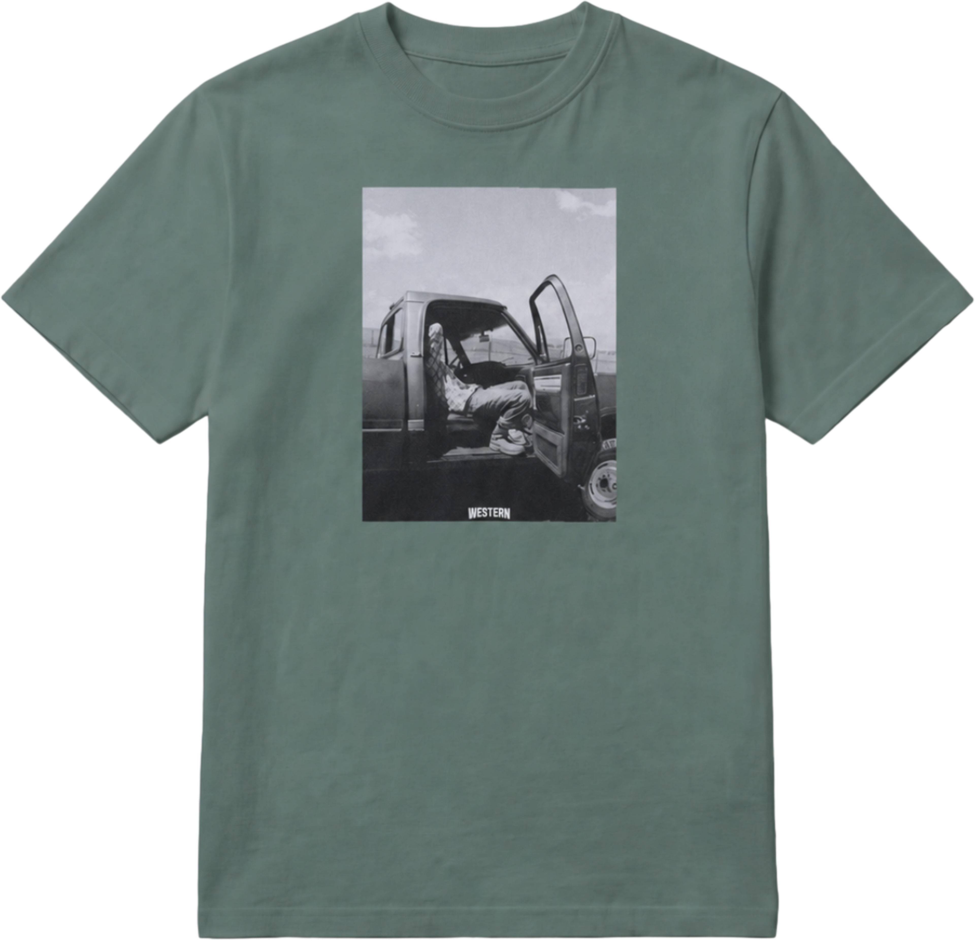 Tired Cowboy T-Shirt — Black & White Cowboy Graphic Tee