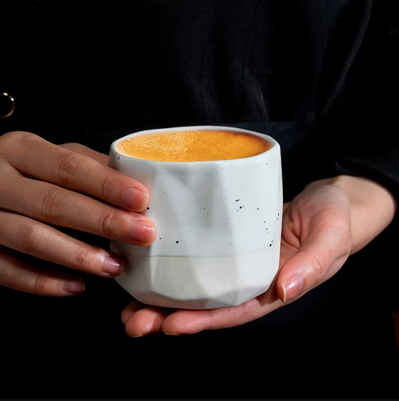 145Ml 260Ml Japanese Ceramic Espresso Coffee Tea Cup Custom Logo Handmade Porcelain Arabic Latte Cups Colored Coffee Mug